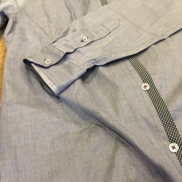 Ted Baker navy Button up down shirt - Picture 2 of 6